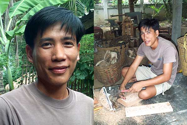 Handcrafted Teak Relief Panel - Blossom Prayer