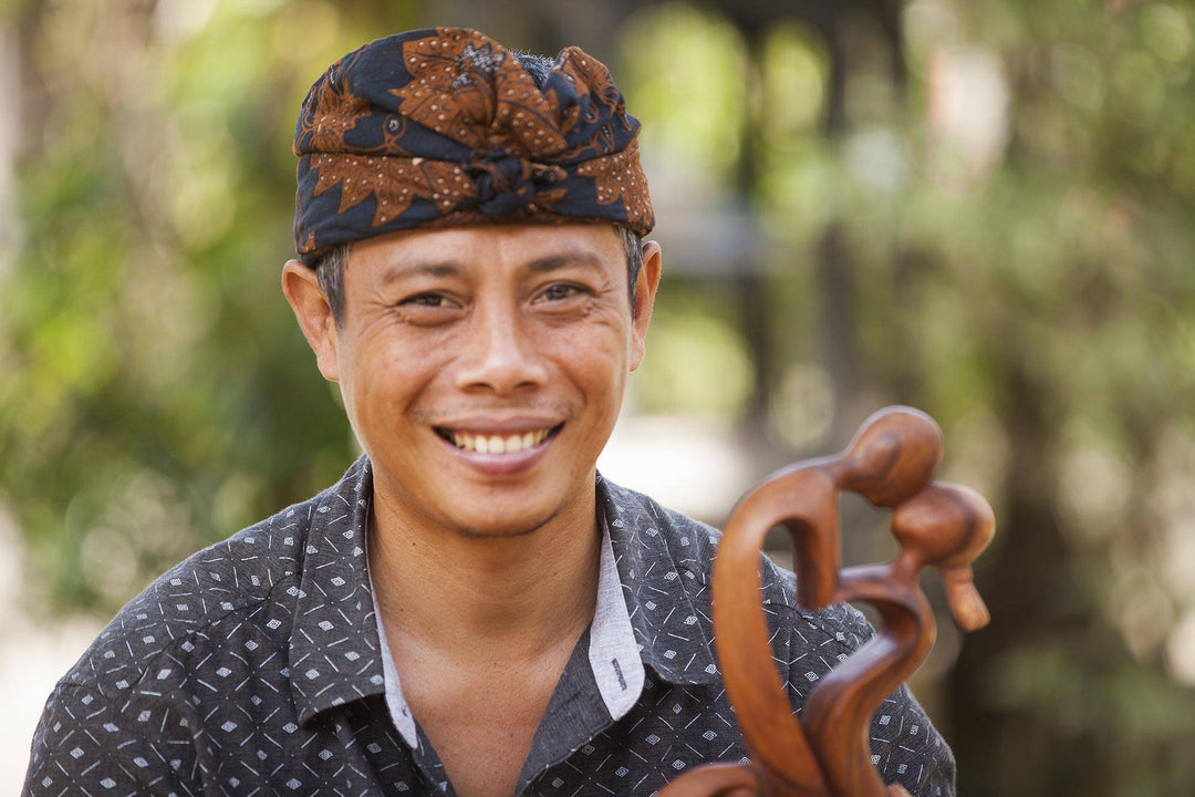 Suar Wood Sculpture - Elephant Child