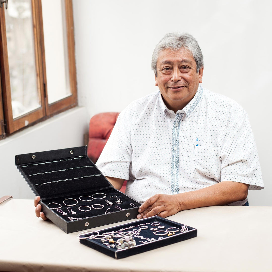 Peruvian Sterling Silver Modern Handmade Wrap Bracelet - Togetherness