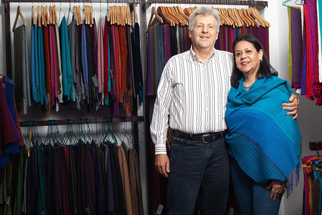 Hand Woven Baby Alpaca Silk Blend Grey Scarf from Peru - Soft Texture in Grey