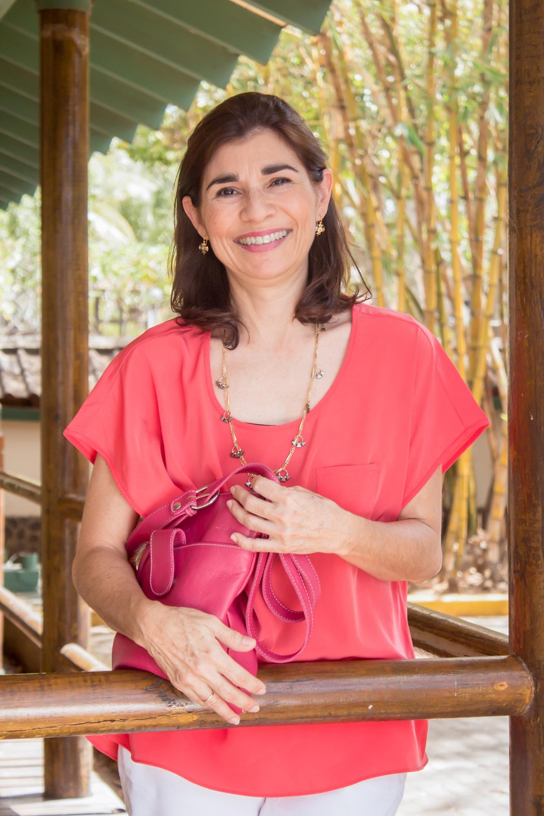 Multi-pocket Red Leather Wallet for Women - Crimson Credit