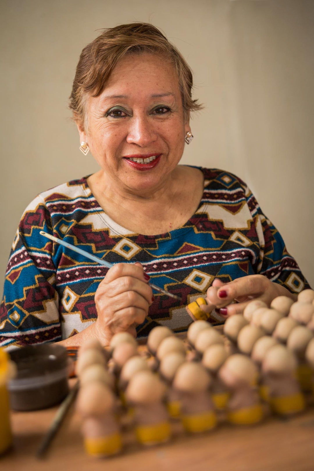 Hand Painted Holiday Llama Sculpture - Holiday Llama in Red