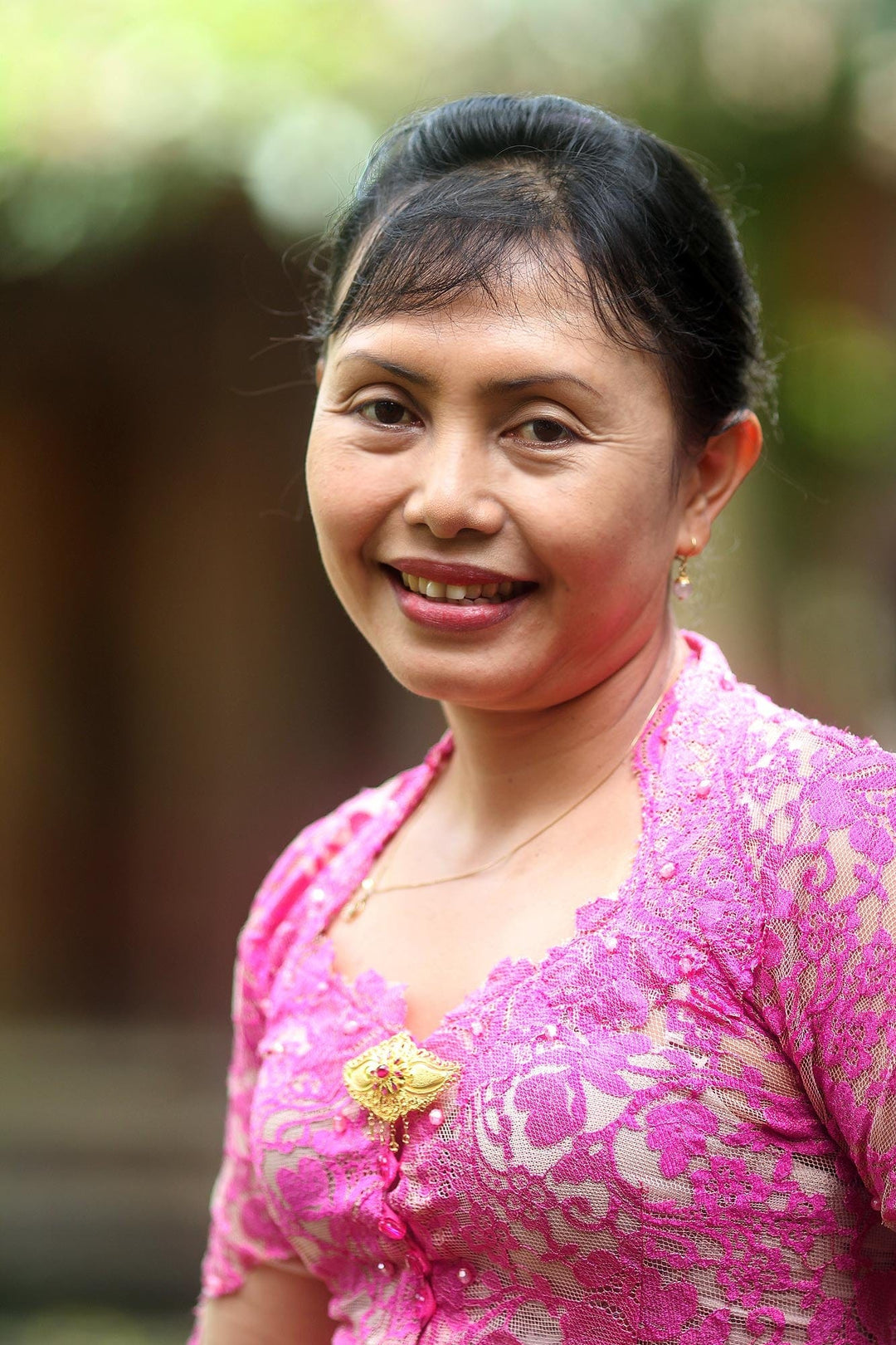Carved Floral Limestone Tealight Candleholder from Bali - Hibiscus