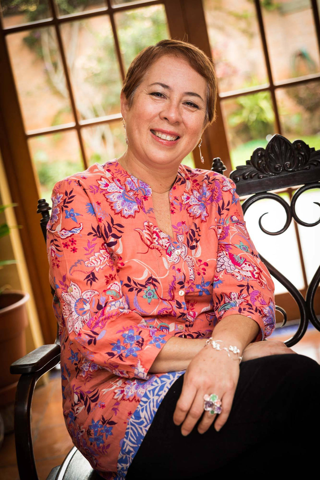 Framed Sterling Silver Earrings - Tulip in the Window