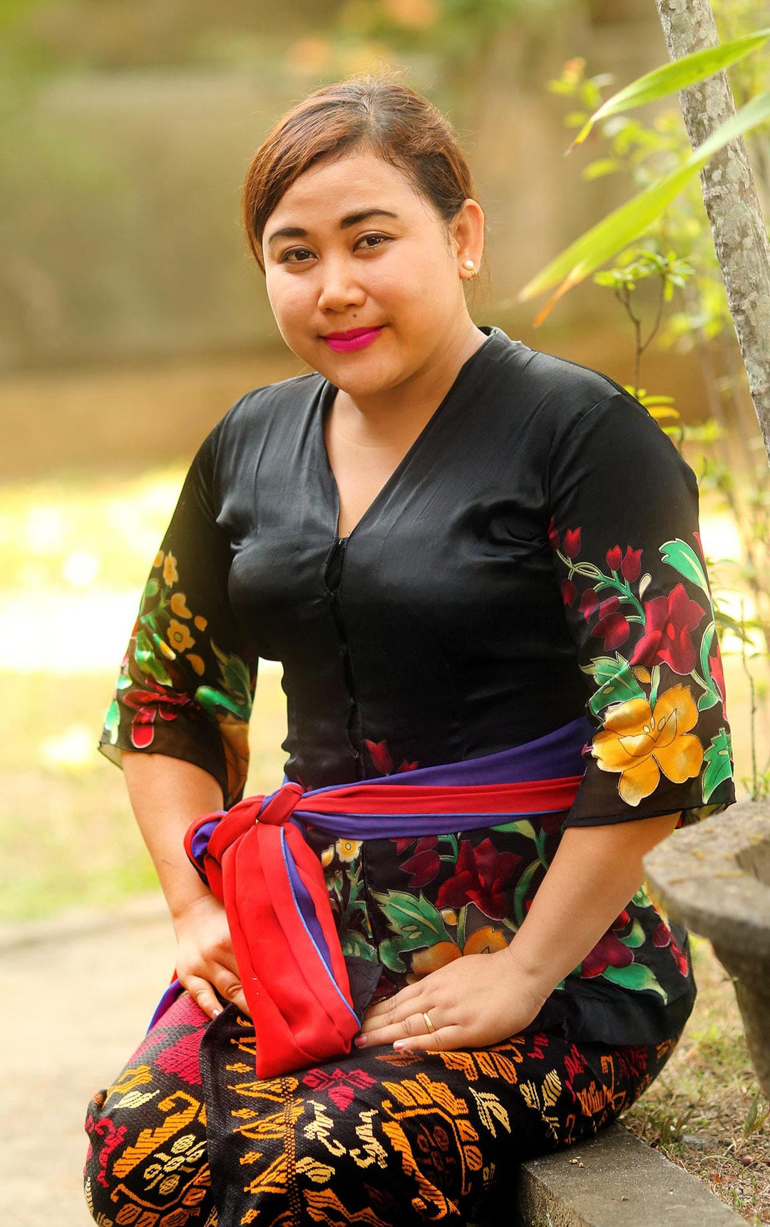 Traditional Hand-Carved Albesia Wood Sculpture from Bali - Time Voyage