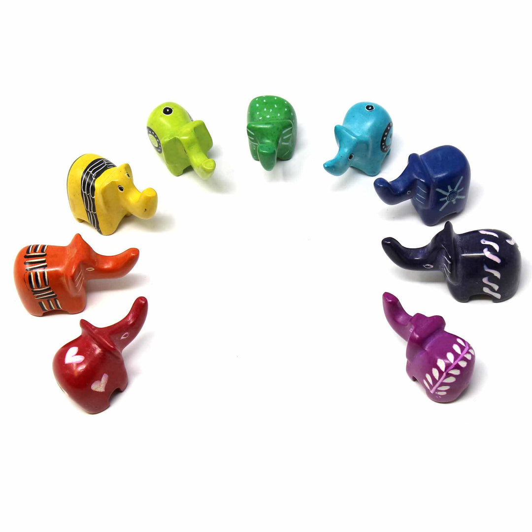 Soapstone Tiny Elephants - Assorted Pack of 5