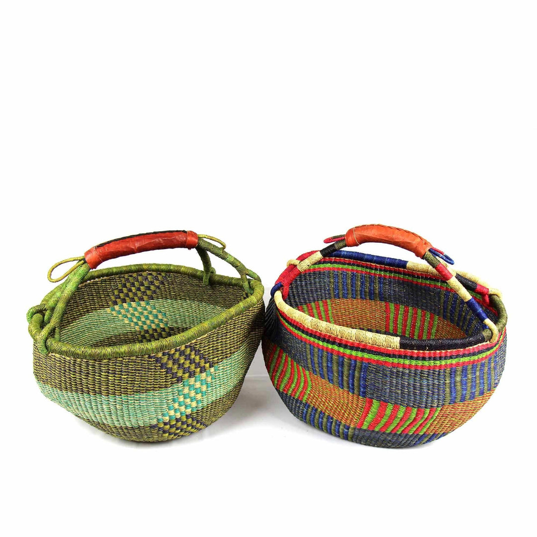 Large Bolga Market Basket - Assorted Colors