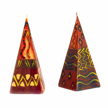 Pyramid Candles Bongazi Design - Set of 2