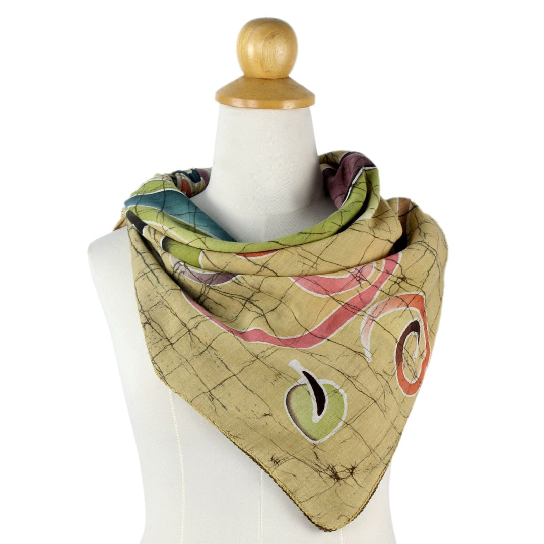 Fair Trade Cotton Scarf - Elephant Family