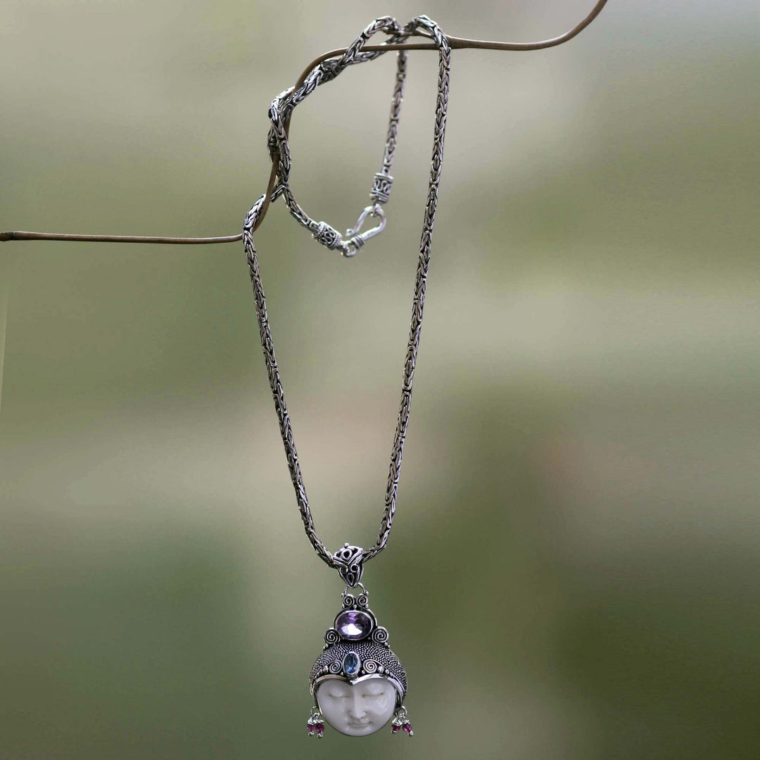 Women's Sterling Silver and Amethyst Necklace - Dreamer