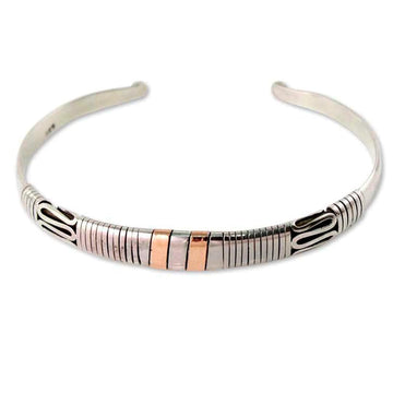 Gold Accent Sterling Silver Cuff Bracelet - Everywhere