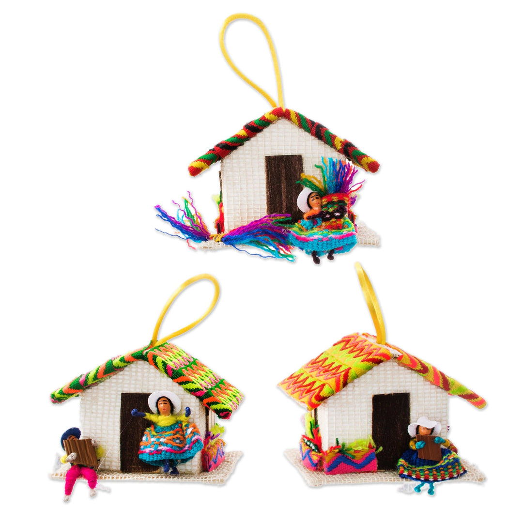 Peru Handmade Christmas Tree Ornament Se - Andean Houses