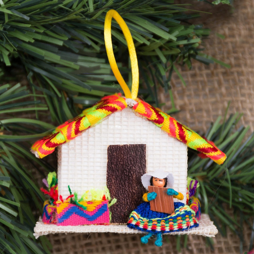 Peru Handmade Christmas Tree Ornament Se - Andean Houses