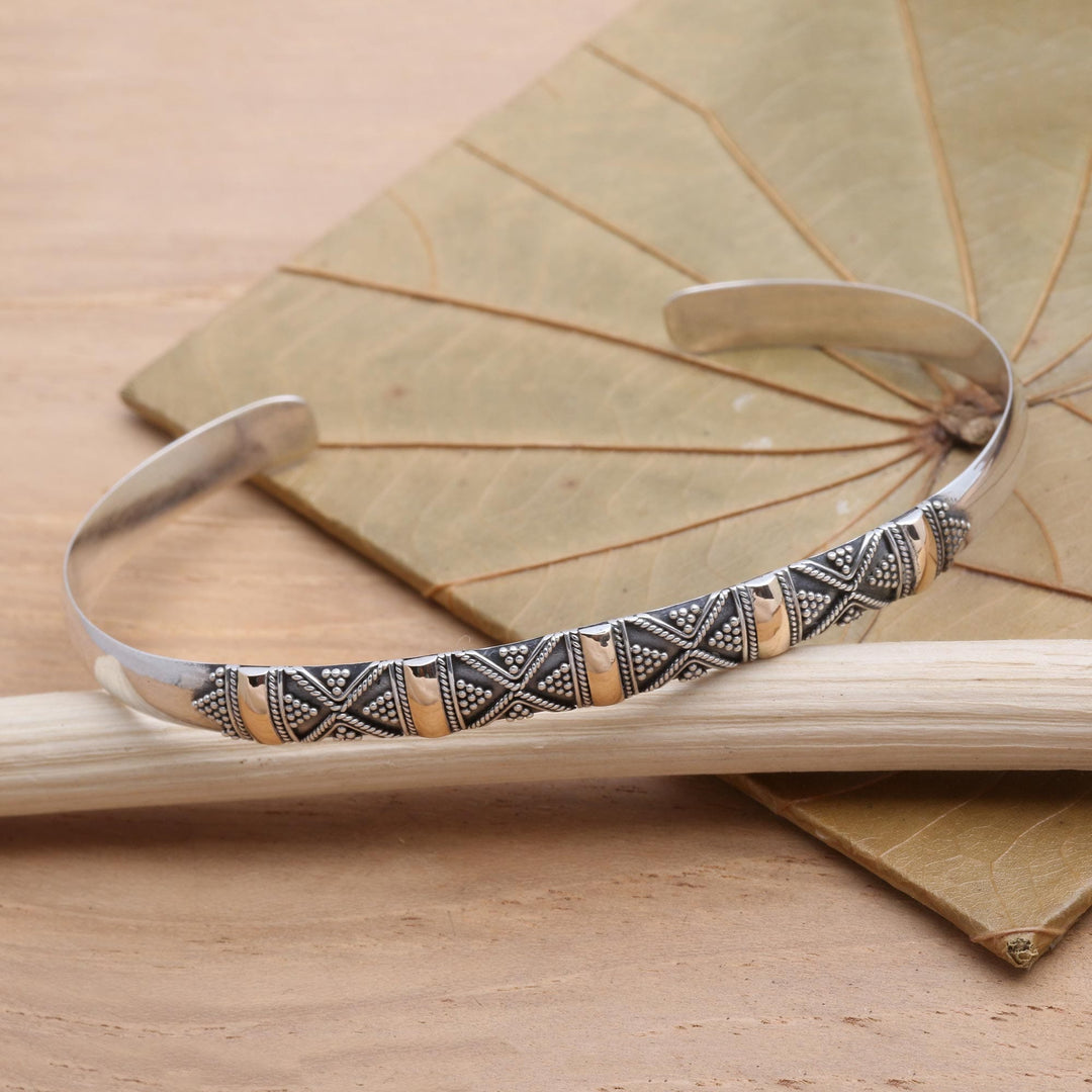 Sterling silver cuff bracelet - Hyacinth
