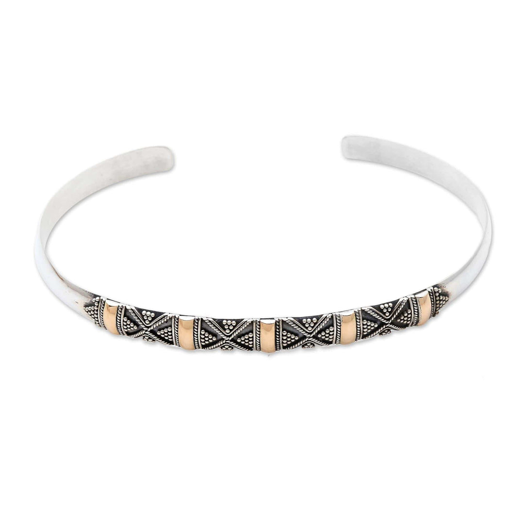 Sterling silver cuff bracelet - Hyacinth