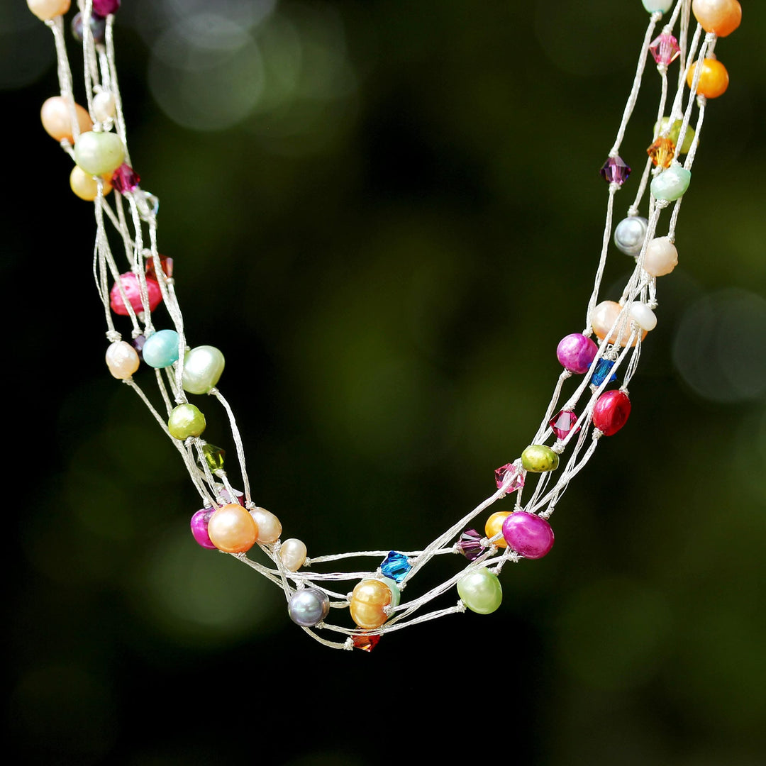 Mini Gigi Y Party Lapis necklace, Rose Gold, 19.7