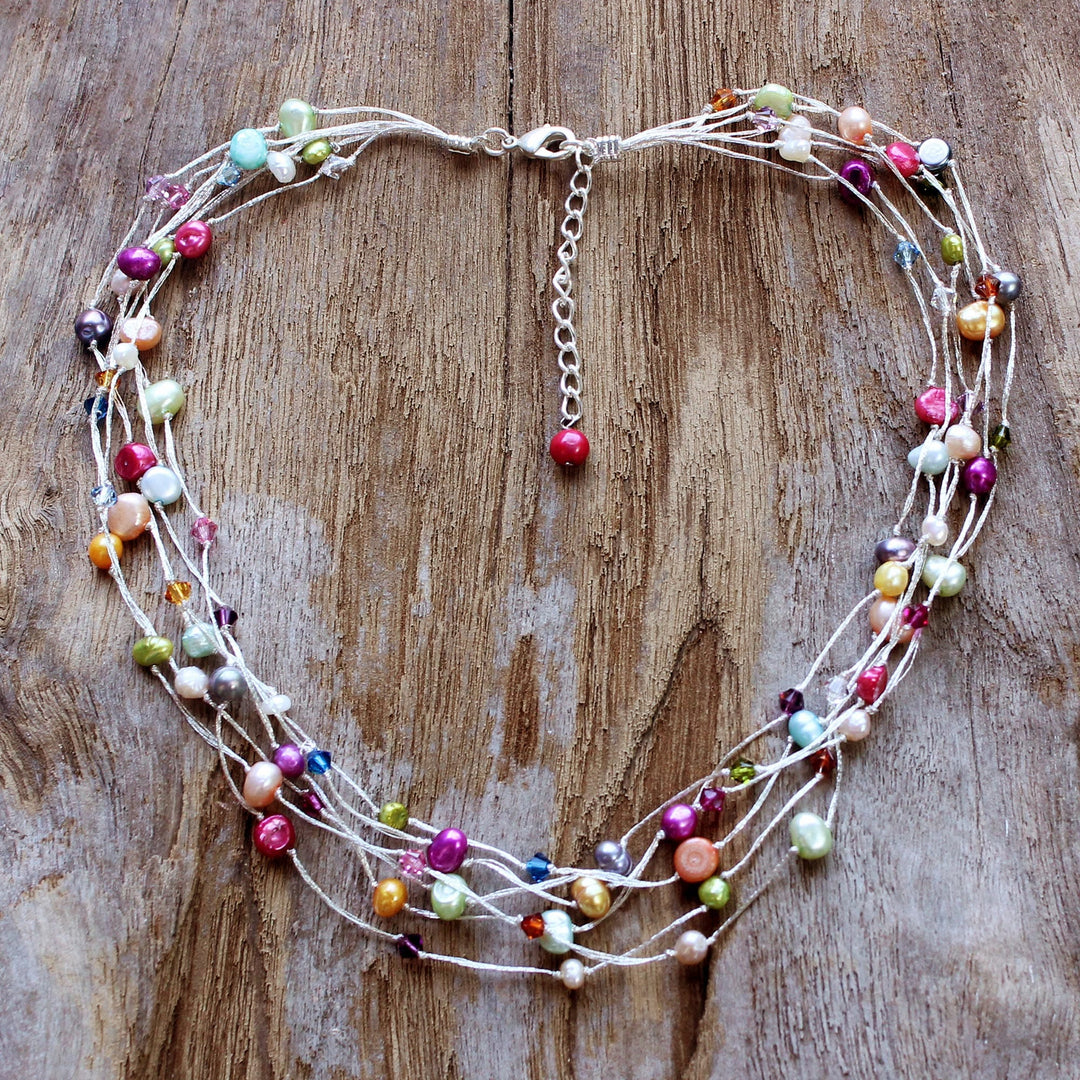 Unique Beaded Pearl Necklace - Party Balloons