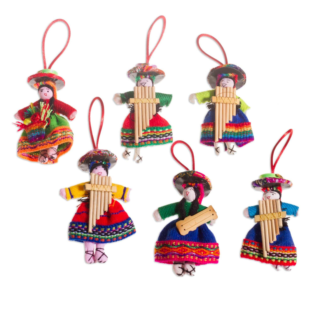 Cotton ornaments (Set of 6) - Girl Choir