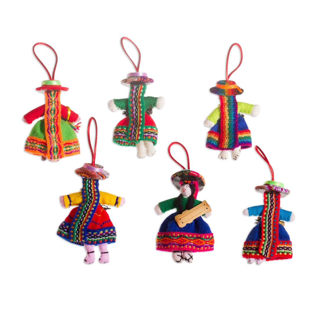 Cotton ornaments (Set of 6) - Girl Choir