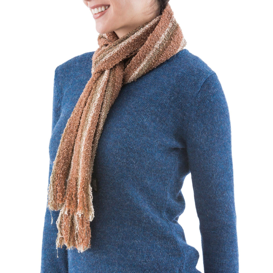Alpaca Blend Scarf - Warm Earth