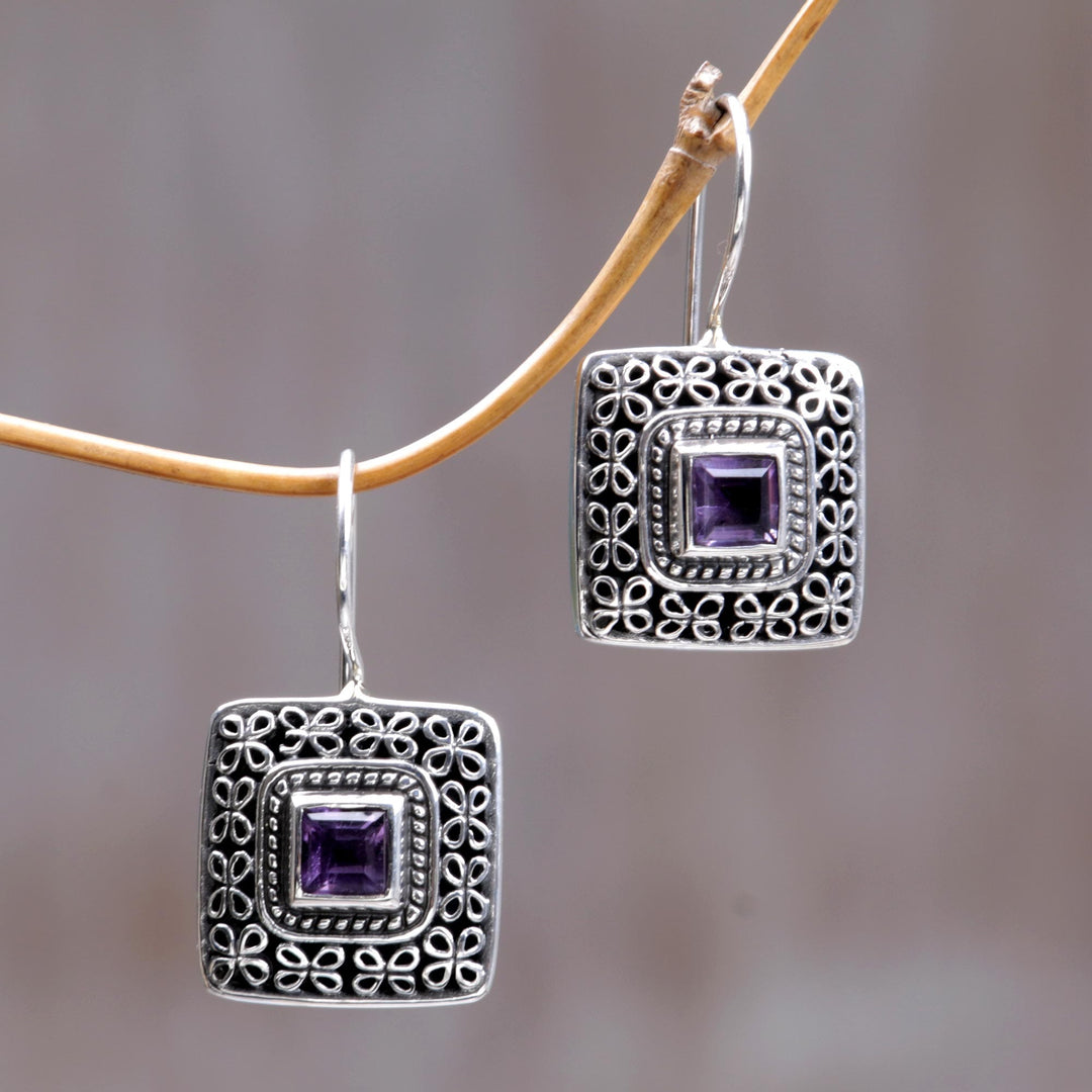 Amethyst drop earrings - Adoration