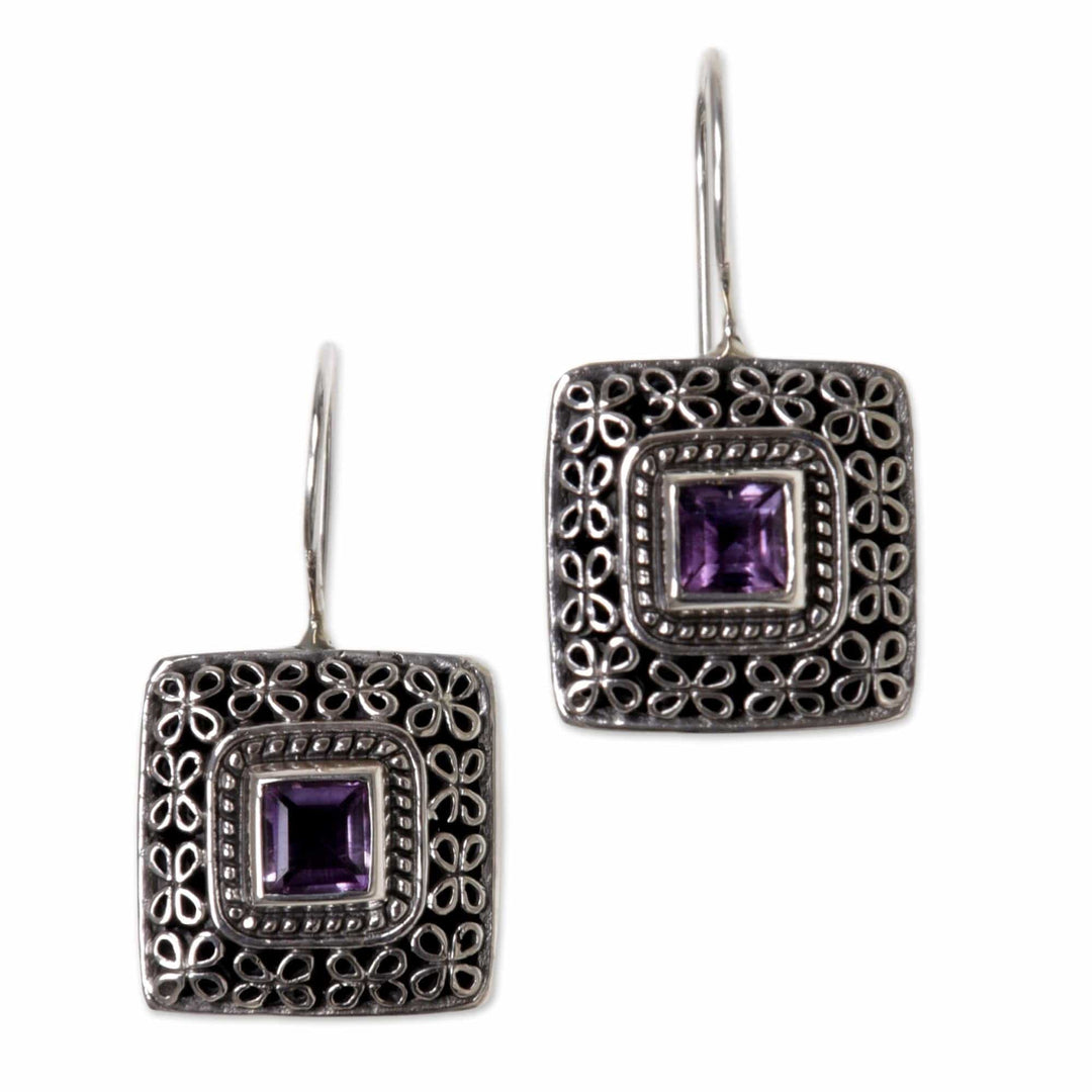 Amethyst drop earrings - Adoration