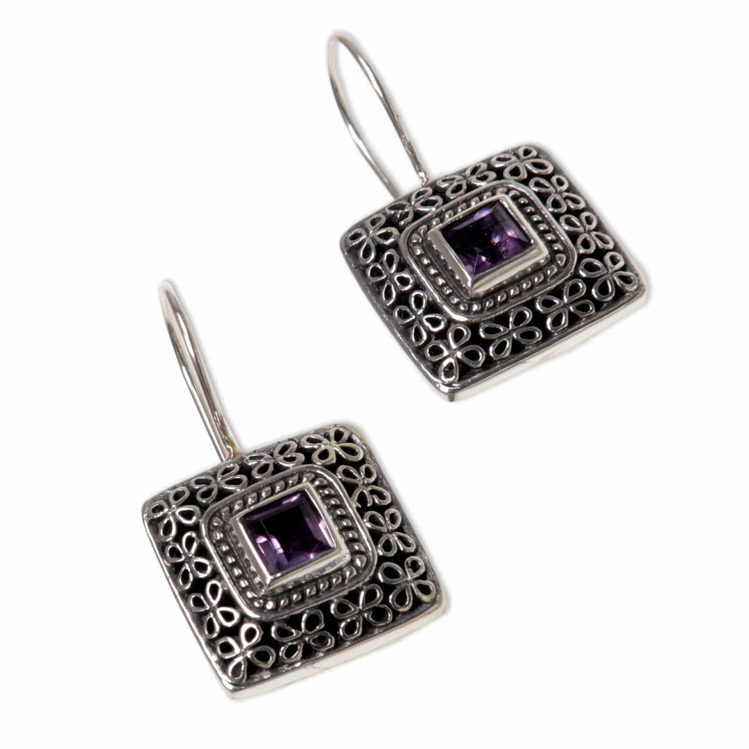 Amethyst drop earrings - Adoration