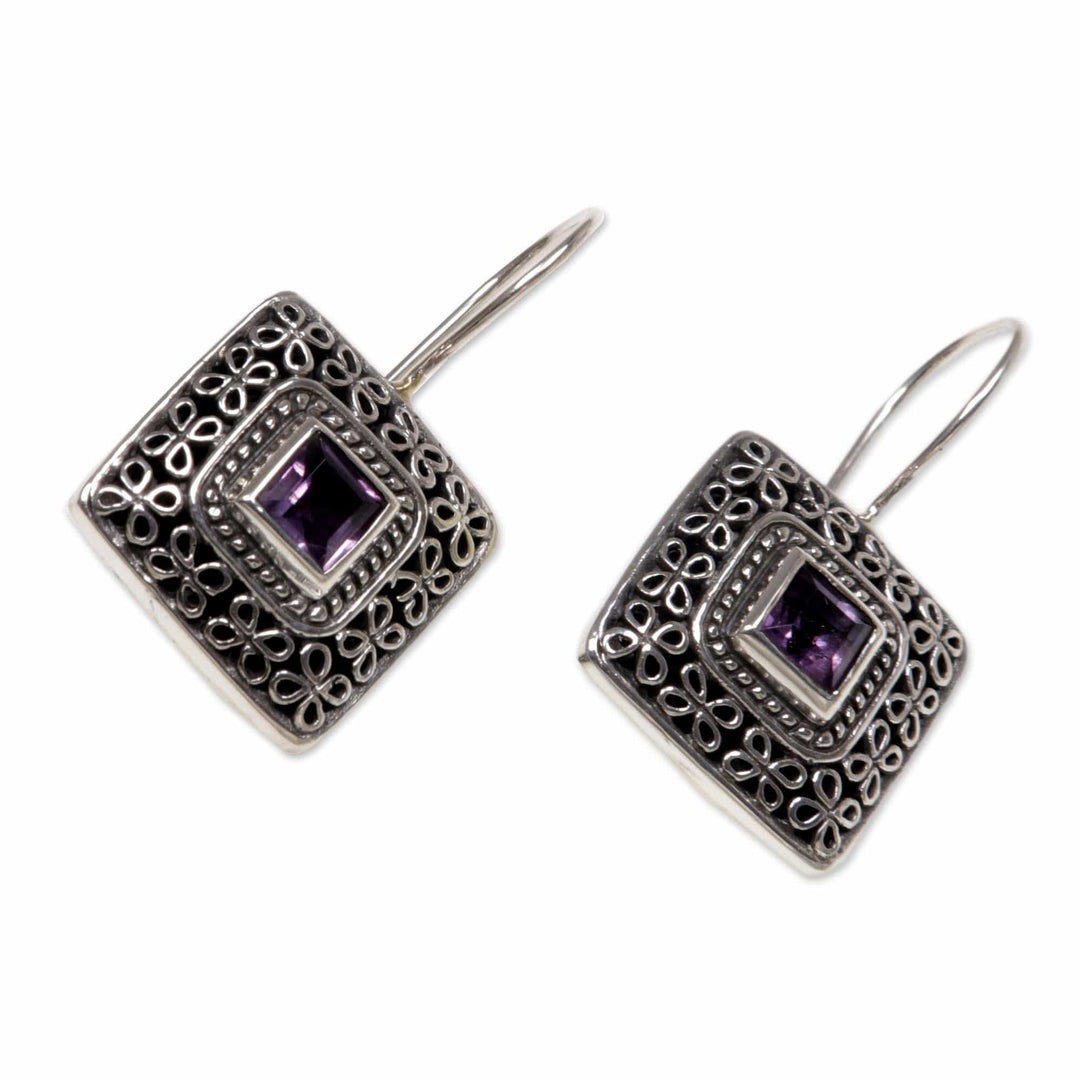Amethyst drop earrings - Adoration
