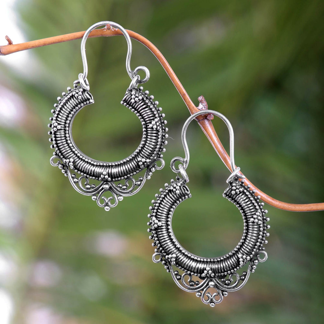 Sterling Silver Hoop Earrings - Complexity