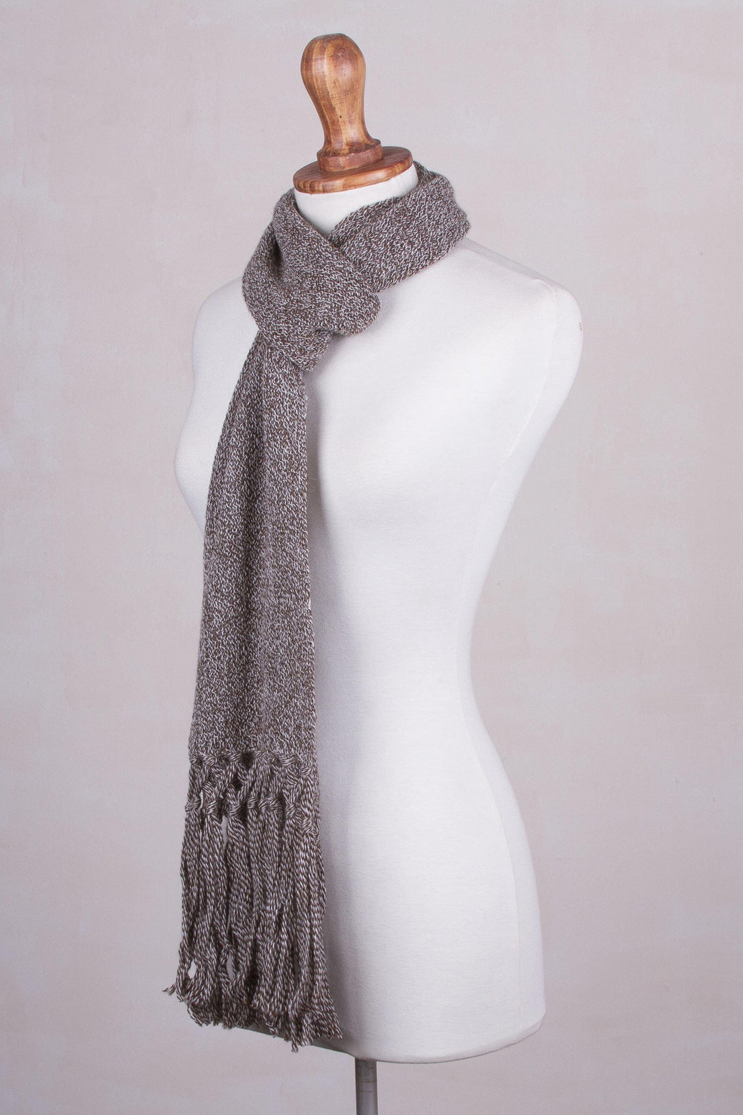 100% Alpaca Scarf - Cinnamon Earth
