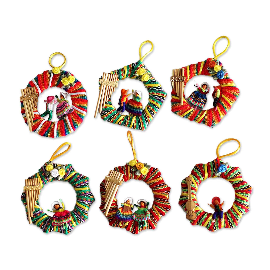 Ornaments (Set of 6) - Musical Wreath