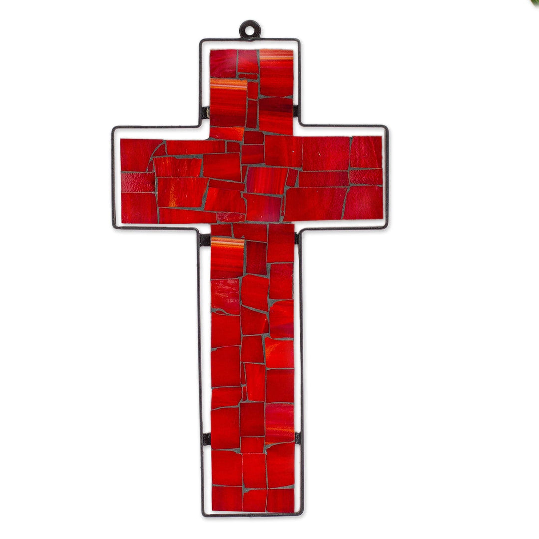 Stained glass cross - Love