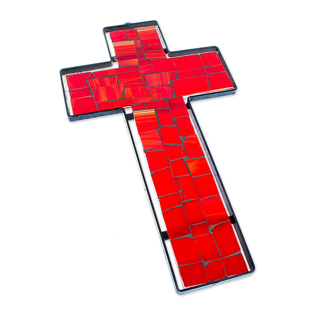 Stained glass cross - Love