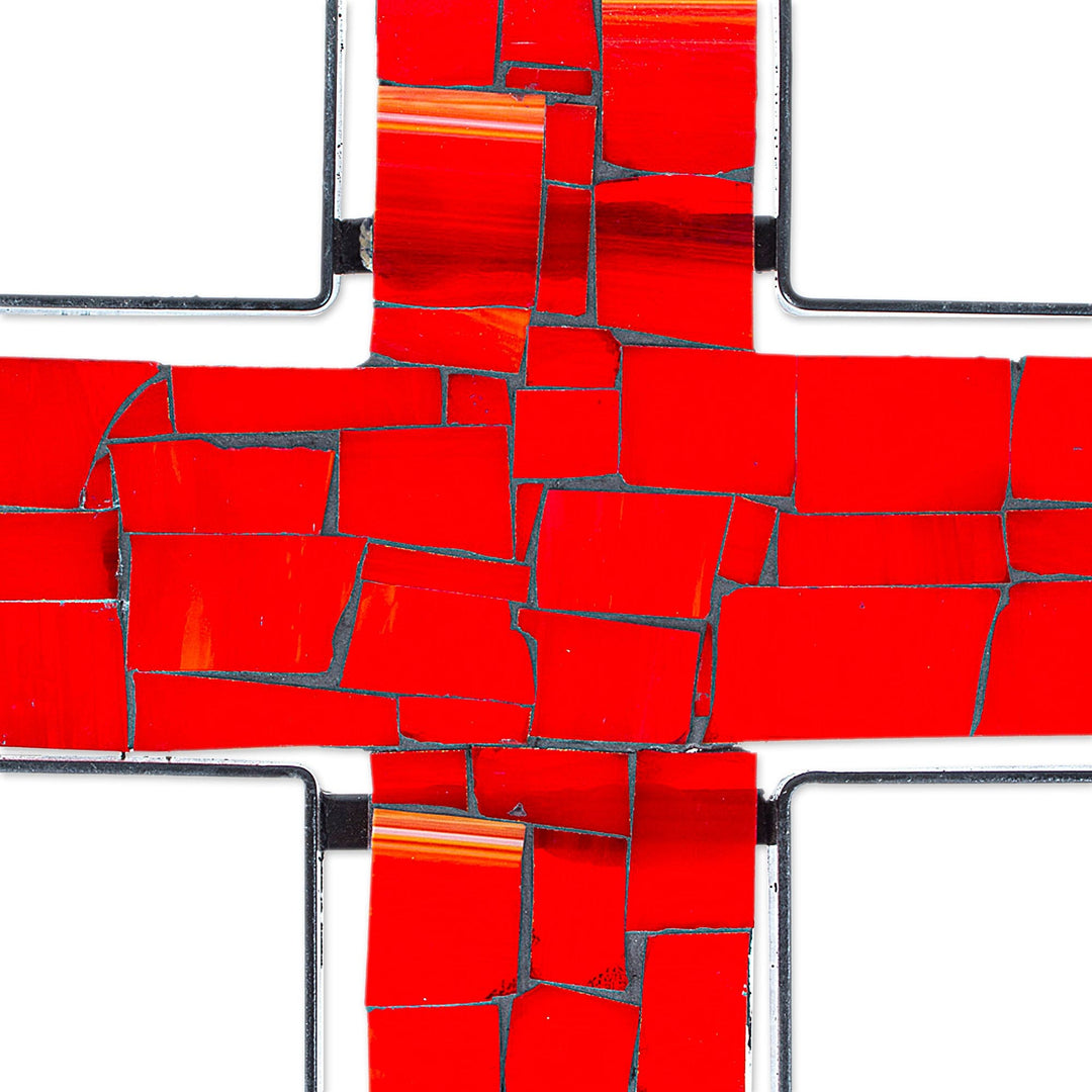 Stained glass cross - Love