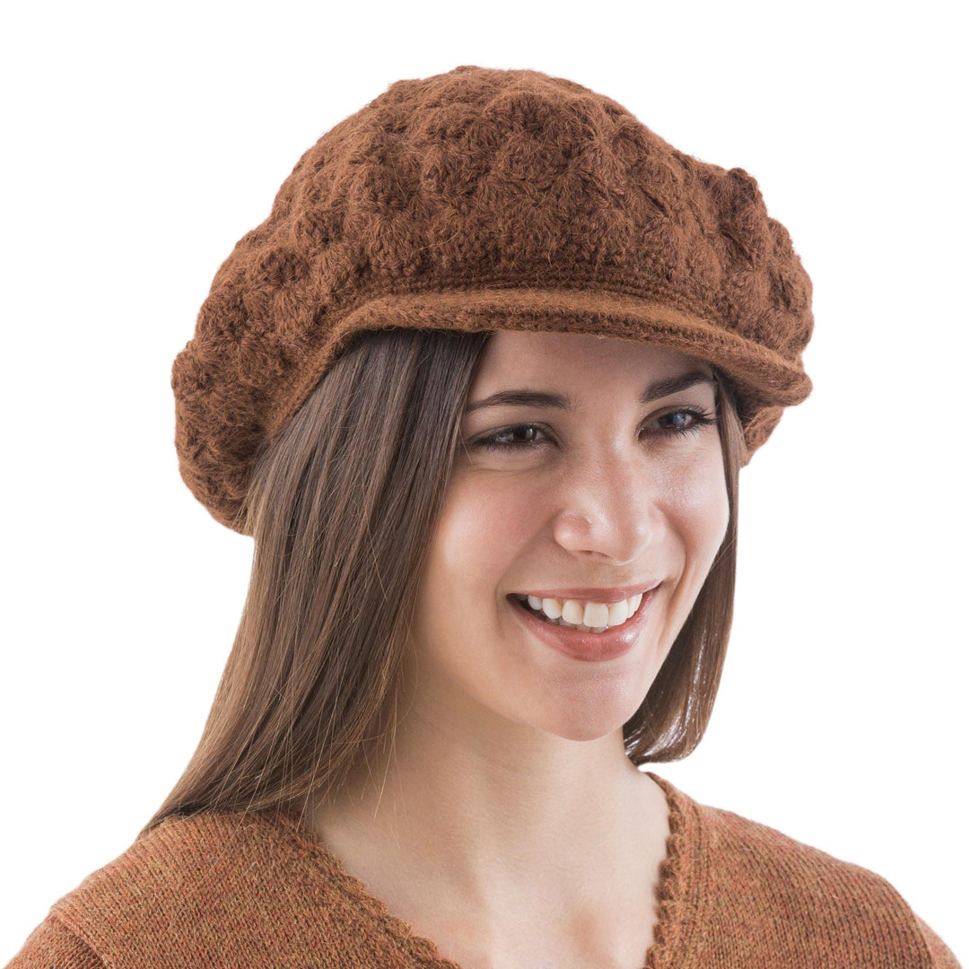 Artisan Crafted Alpaca Wool Cap - Chestnut Cap