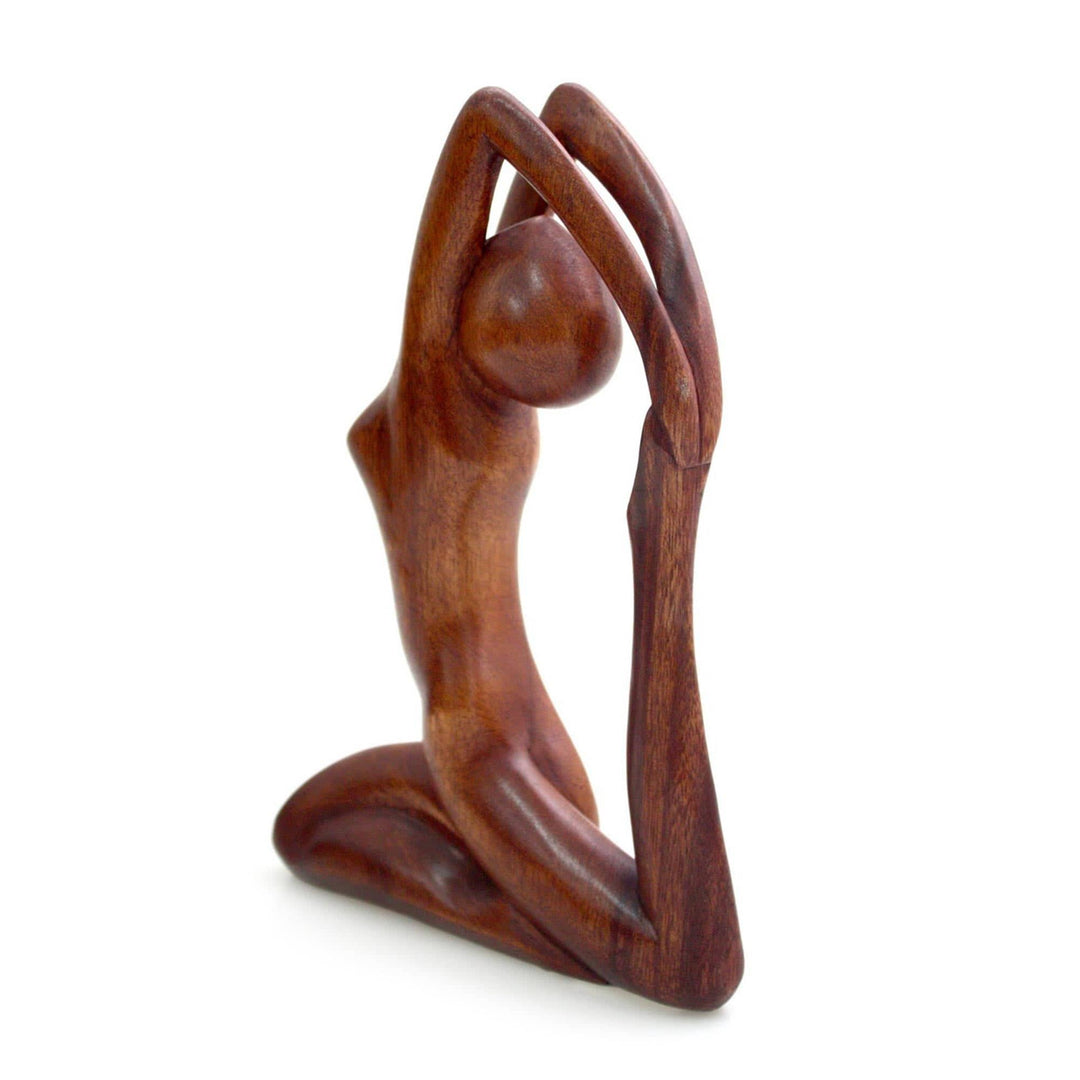 Hand Carved Original Wood Sculpture - Gymnastics