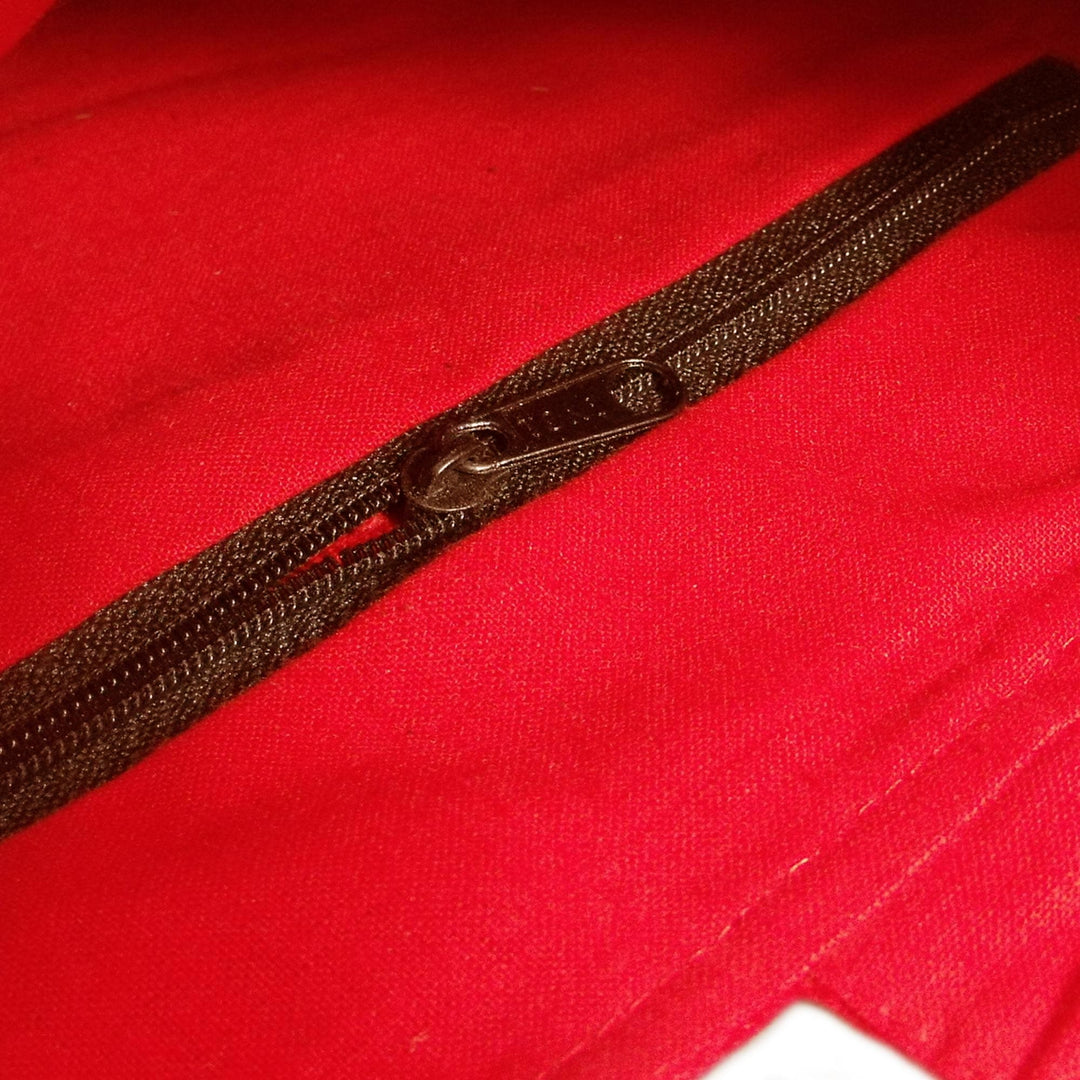 Red Cotton Shoulder Bag Handmade India - Crimson Tease