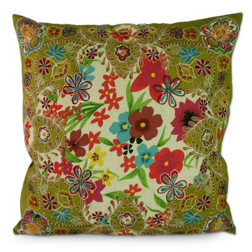 Handmade Floral Patterned Cushion Covers (Pair) - Floral Paradise