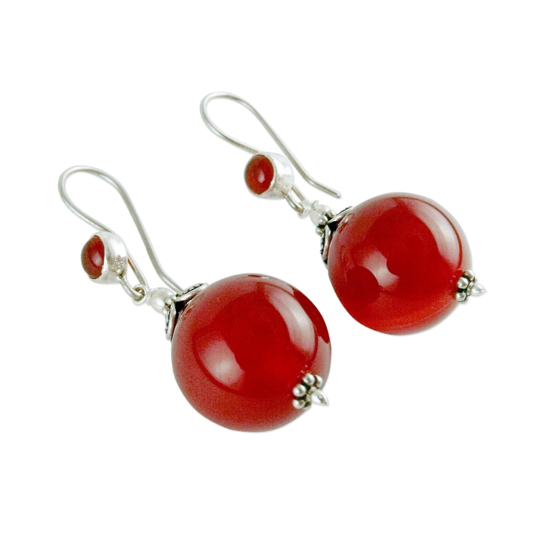 Carnelian dangle earrings - Gujurati Ode