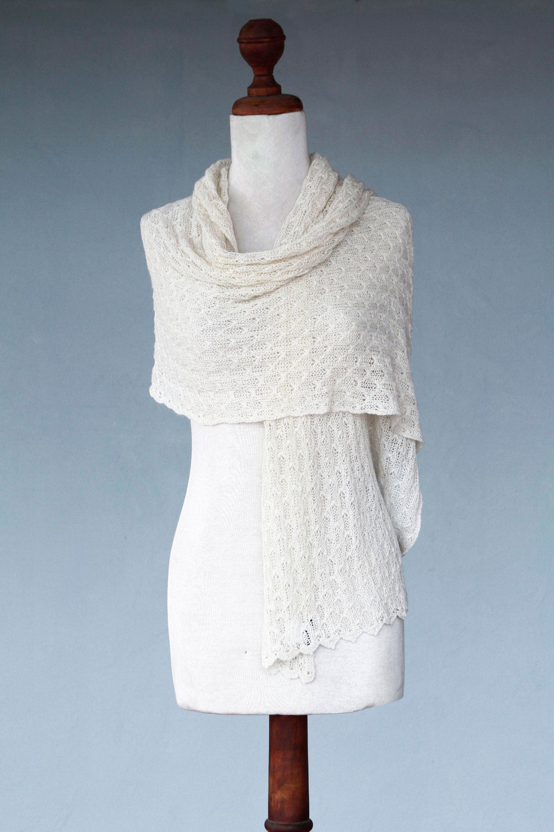 Pure Alpaca Wool Shawl from Peru - Muse