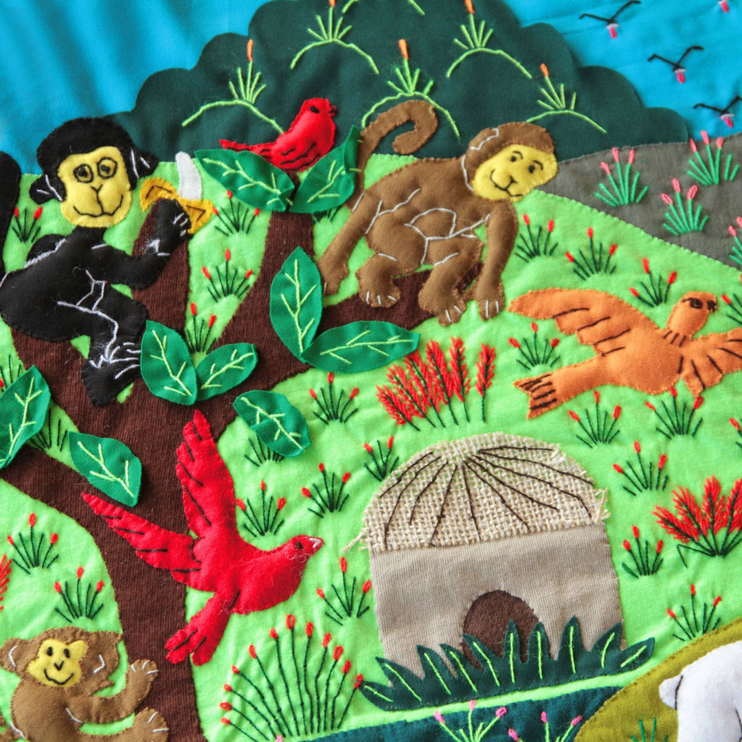 Applique tree skirt - Happy Jungle