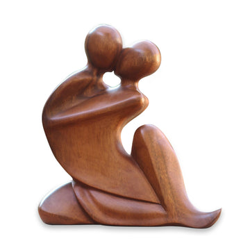 Indonesian Wood Sculpture - The Embrace