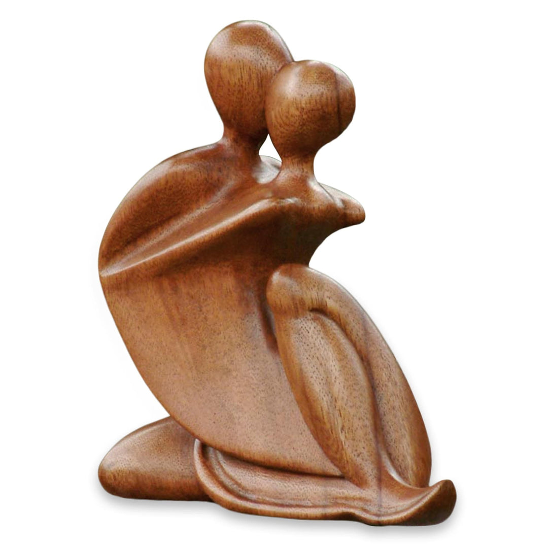 Indonesian Wood Sculpture - The Embrace
