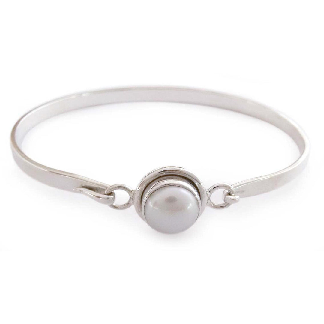 Grey Pearl on Silver Chain Bracelet – Mindan's Designs