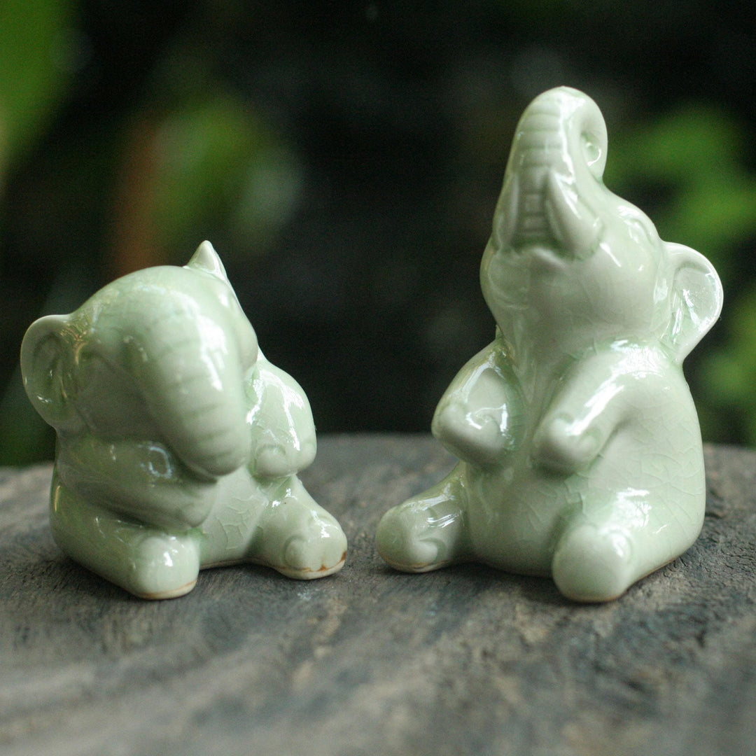 Happy Green Elephants