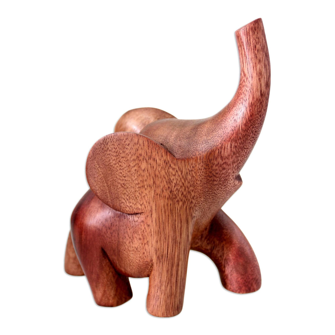 Hand Made Indonesian Wood Sculpture - Elephant Strut
