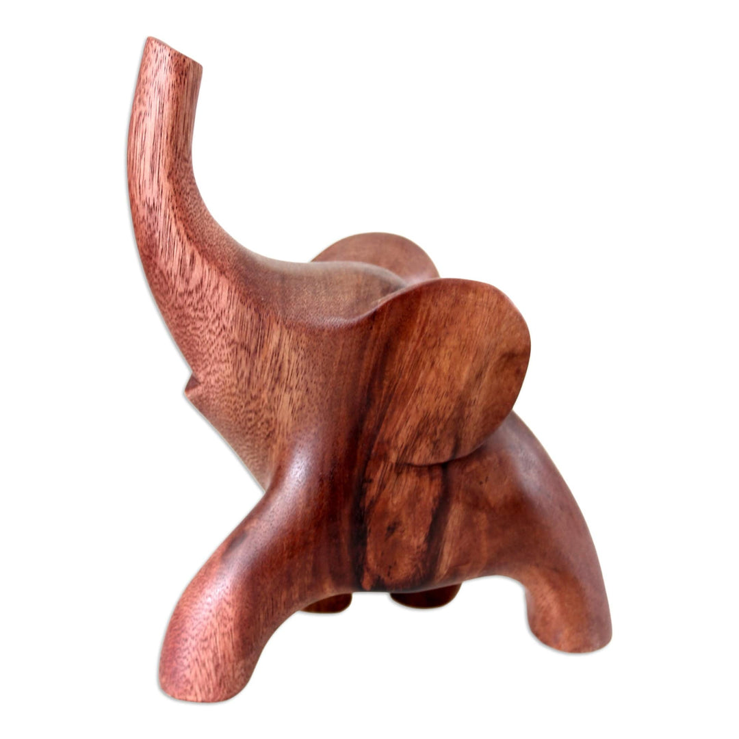 Hand Made Indonesian Wood Sculpture - Elephant Strut