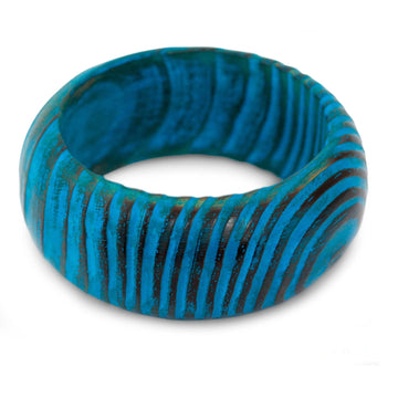 Wood bangle bracelet - Ocean Empress