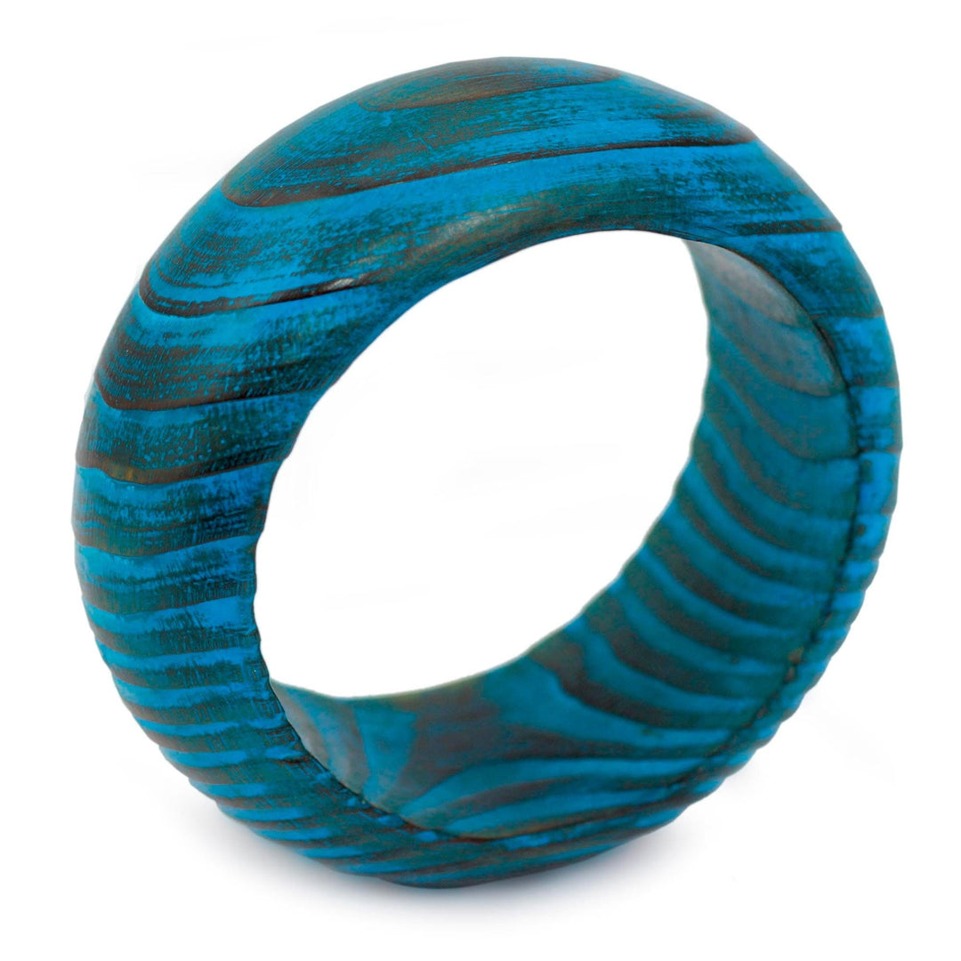 Wood bangle bracelet - Ocean Empress