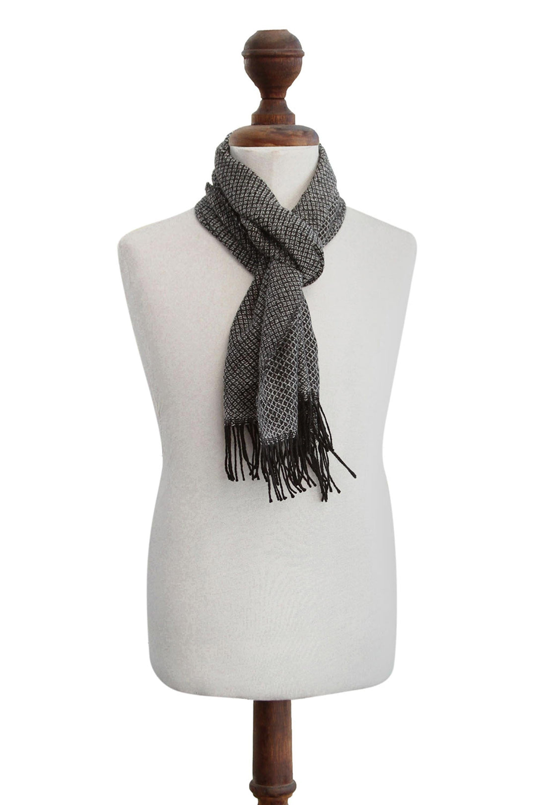 Men's 100% alpaca scarf - Huascaran Night